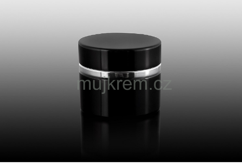 ORION ALU černý kelímek 5ml se stříbrným proužkem + mezivíčko
