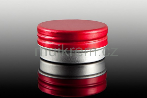 Hliníkový kelímek ALU 15ml, stříbrný s červeným víčkem