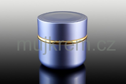 Hliníkový kelímek ALU 15ml, modrý se zlatým proužkem
