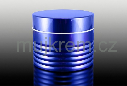 Hliníkový kelímek ALU 50ml, modrý s vroubky