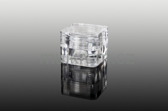 Plastový kelímek 5ml, transparentní ve tvaru ledové kostky
