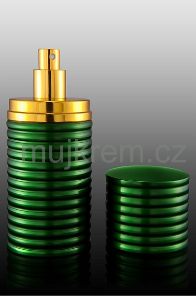 Skleněná lahvička 100ml, v retro zeleném stylu