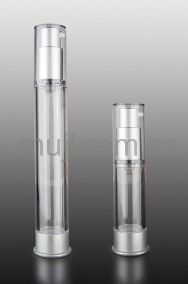 Airless lahvička sprej od 15ml do 35ml, čirá