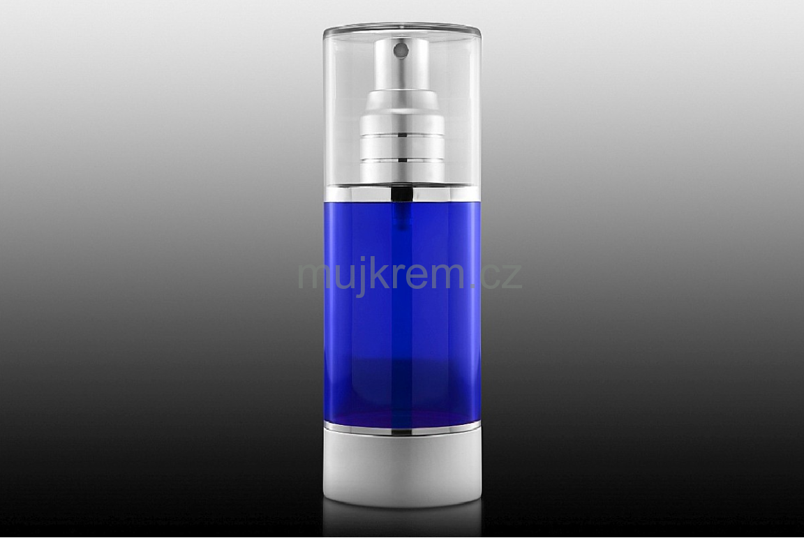 Airless lahvička sprej 25ml, 50ml, modrá