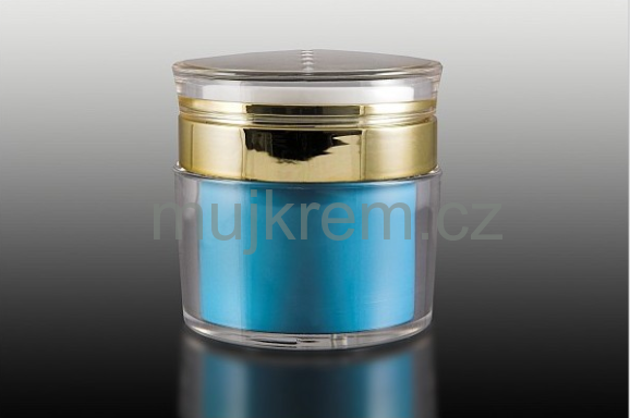 Airless lahvička 30ml, 50ml, modrá/červená s pumpičkou