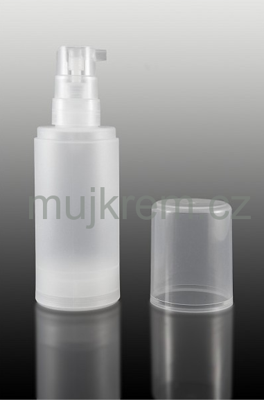 Airless lahvička 60ml, 100ml, 150ml, v "ledové" barvě s dávkovačem