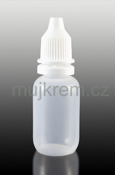 Plastová lahvička 18ml, bílá s kapátkem