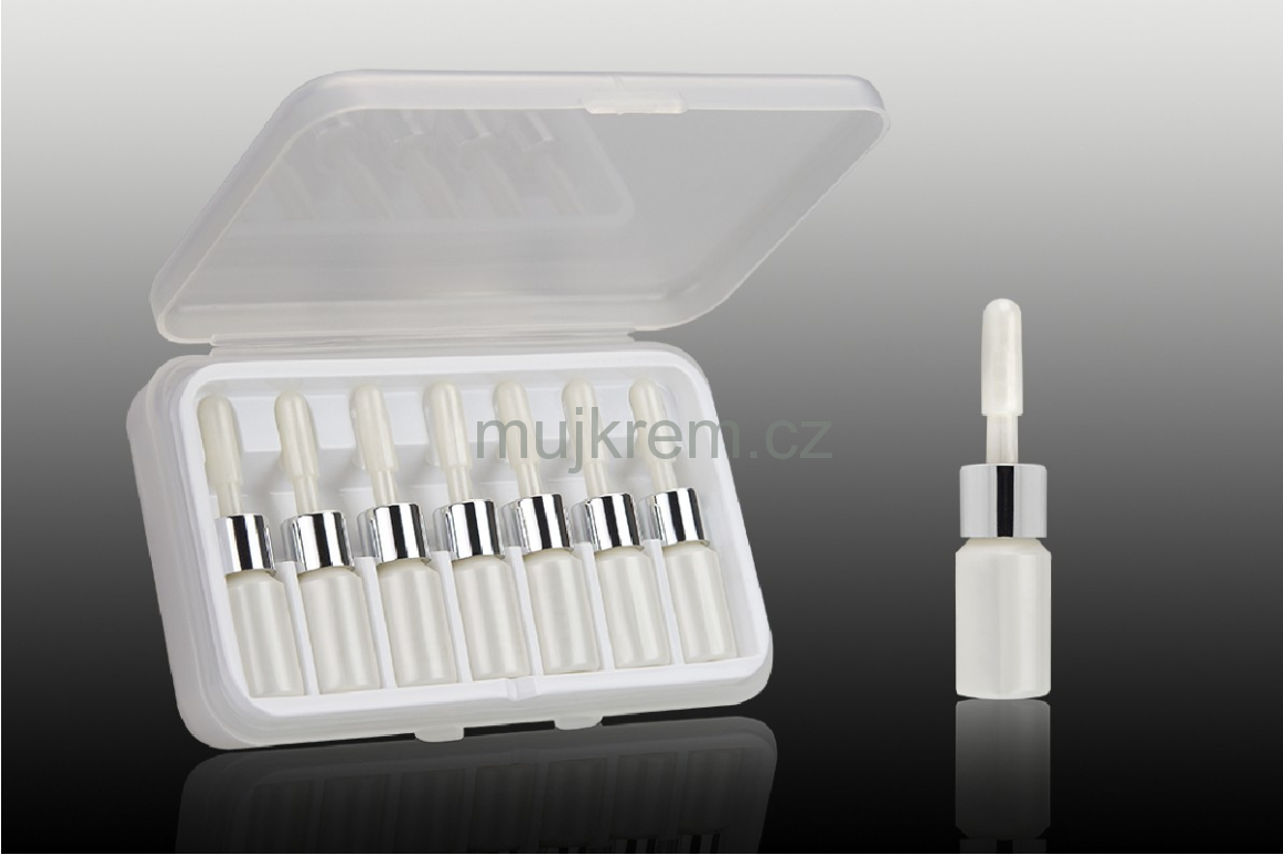 Set plastových lahviček 7x3ml, bílá
