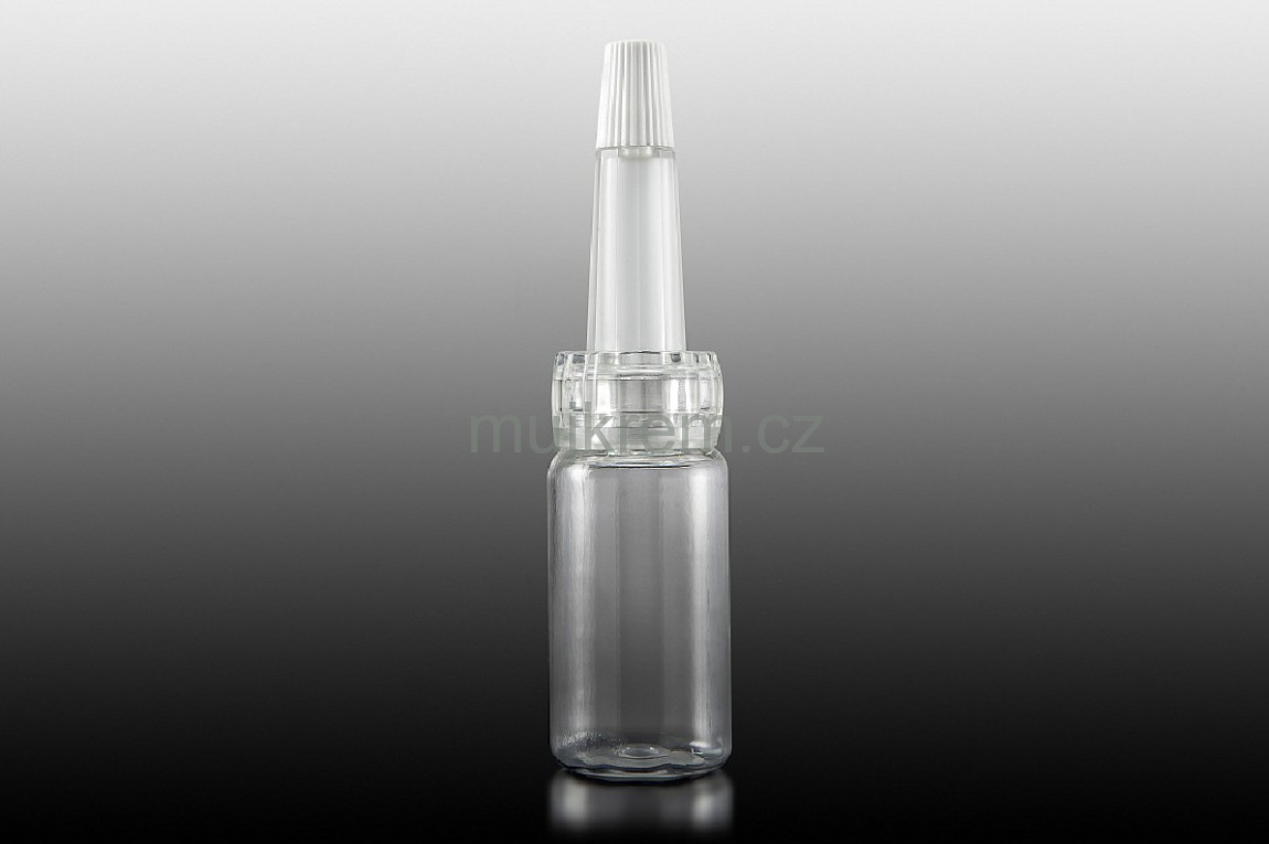 Plastová lahvička od 5ml do 20ml, čirá se silikonovým aplikátorem