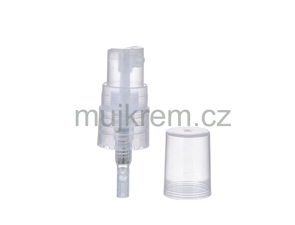 Uzávěr pumpička na makep-up, krém, transparent 18/410