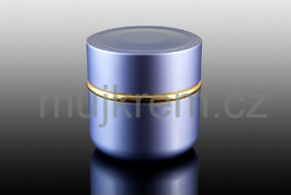 Hliníkový kelímek ALU 15ml, modrý se zlatým proužkem