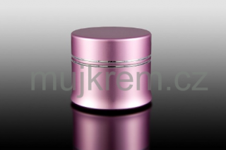 Hliníkový kelímek ALU od 7ml do 50ml, růžový se stříbrnými proužky