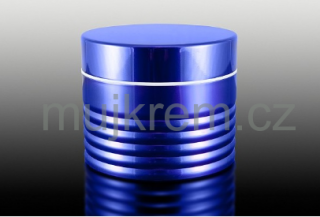 Hliníkový kelímek ALU 50ml, modrý s vroubky