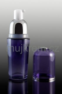 Skleněná lahvička od 40ml do 120ml, fialová s dávkovačem