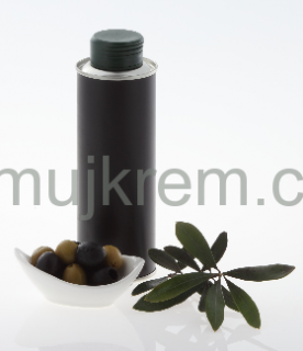 Lahvička na olivový olej černá, speciální uzávěr na oleje